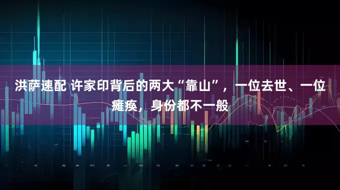 洪萨速配 许家印背后的两大“靠山”，一位去世、一位瘫痪，身份都不一般