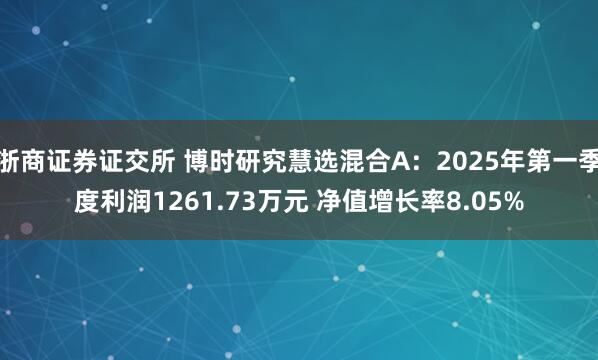 浙商证券证交所 博时研究慧选混合A：2025年第一季度利润1261.73万元 净值增长率8.05%