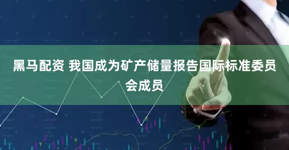 黑马配资 我国成为矿产储量报告国际标准委员会成员